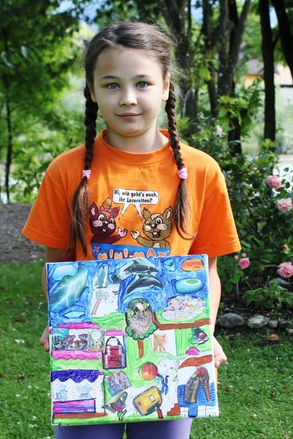 Die umgedrehte Stadt | Eine Stadt mit verrückten
Plätzen zum leben und einem Geschenk als Haus (Maya Dobernigg, 10 J.) | Foto: KK Veranstalter