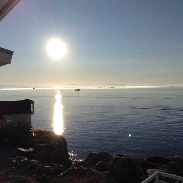 Ausblick vom Zimmer in Grönland in Ilulissat