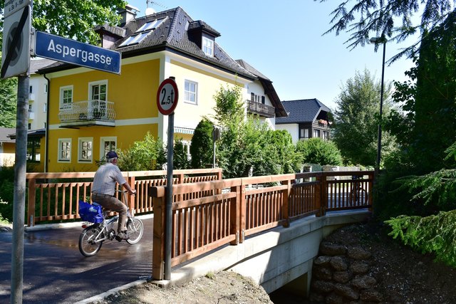 Die Brücke über den Eschenbach ist wieder befahrbar | Foto: Stadt Salzburg