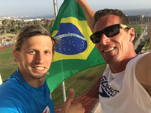 David Brandl mit Trainer Marco Wolf | Foto: Marco Wolf