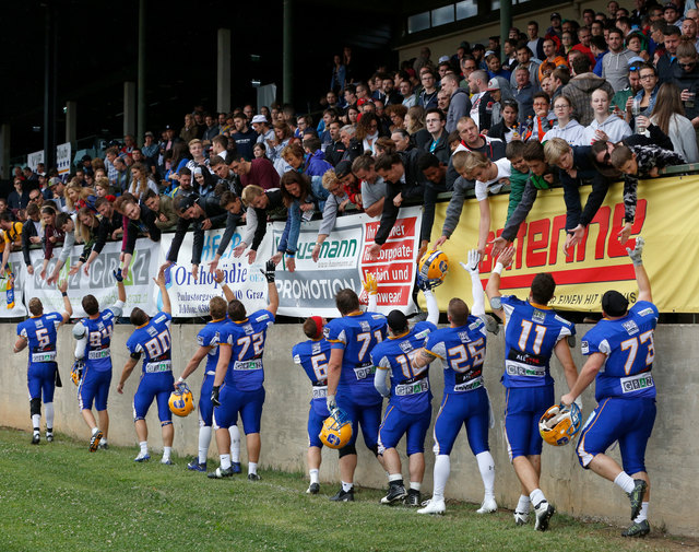 Auf eine Ehrenrunde wollen sich die Giants auch am Samstag begeben – nach dem elften Meistertitel der Klubgeschichte. | Foto: GEPA