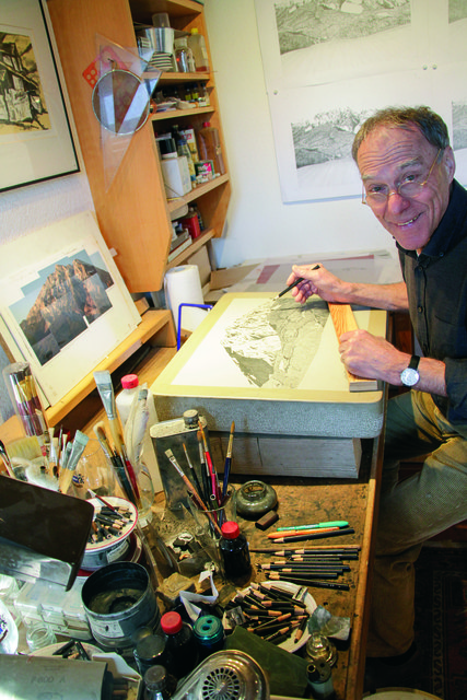 Die diesjährige Lithographie „RosaMunde“ hat Nino Malfatti gestaltet. | Foto: Stecher
