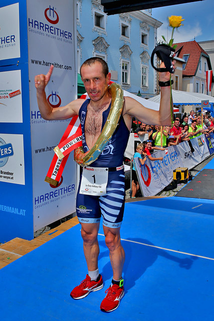 Endlich ein Sieg beim Powerman Austria: Anthony Le Duey aus Frankreich. | Foto: PHOTO PLOHE