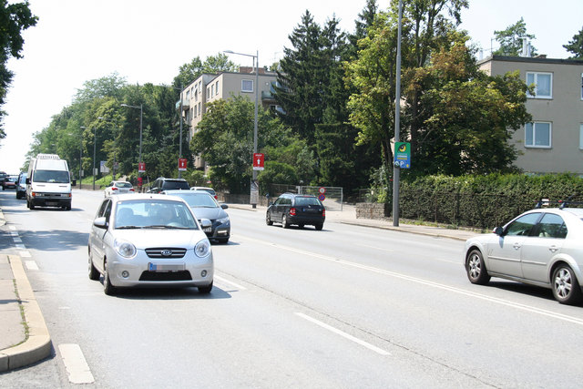 Eine Tempobremse für die Raser auf der Grünbergstraße fordern die Anrainer um Christa F.