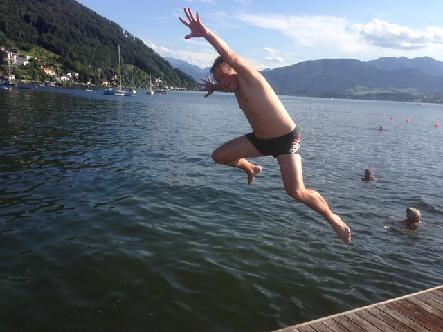 Abkühlung im Traunsee