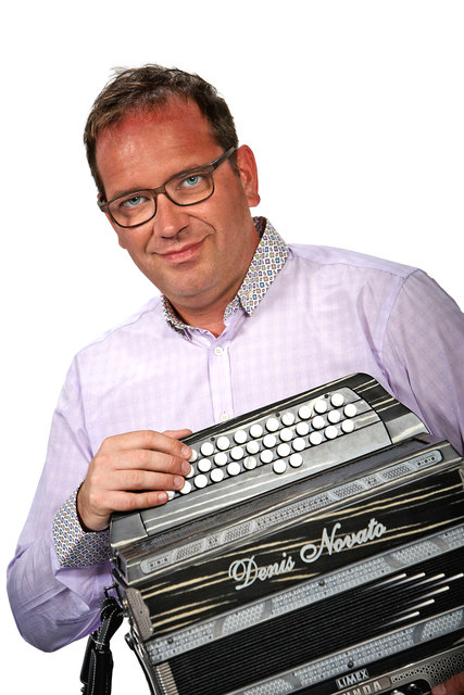 Die Alpenoberkrainer mit Akkordeonist Denis Navato: am 24. August auf der Burgarena Finkenstein - mit dabei: Sašo Avsenik und seine Oberkrainer | Foto: MCP