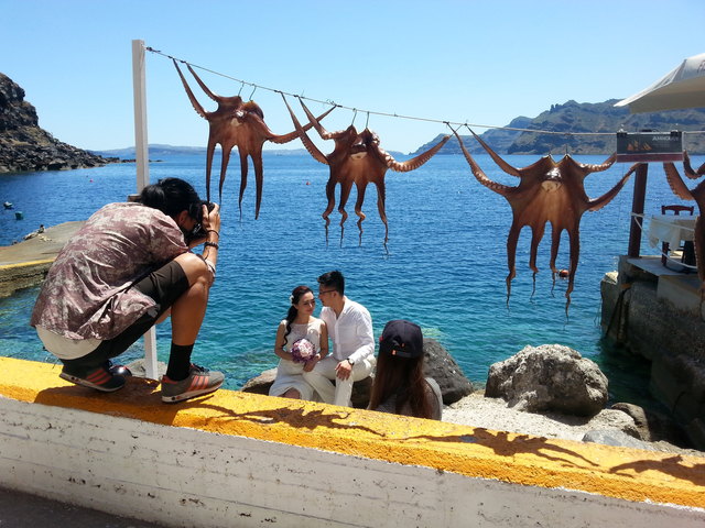 Hochzeitsshooting auf der Insel Santorini