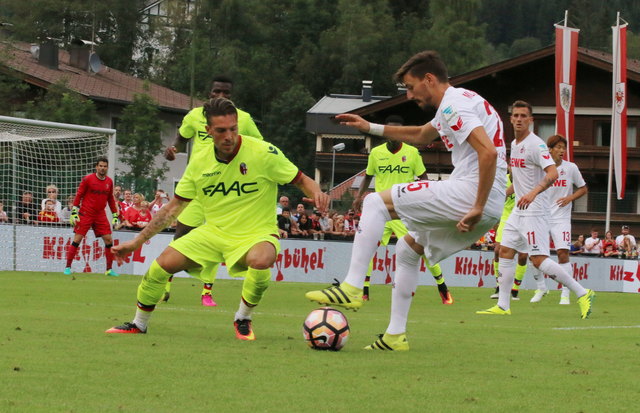 Die stärksten Ligen Europas zu Gast in Kitzbühel: Der FC Köln, 9. der letzten deutschen Bundesliga-Saison, feierte einen 1:0 Testspielsieg gegenden  FC Bologna, 14. der italienischen Serie A, der höchsten italienischen Profiklasse