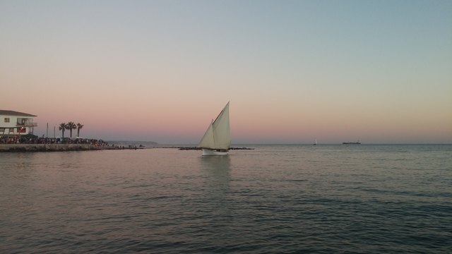 Sonnenuntergang Port Endres Sommerfest,....Palma de Mallorca