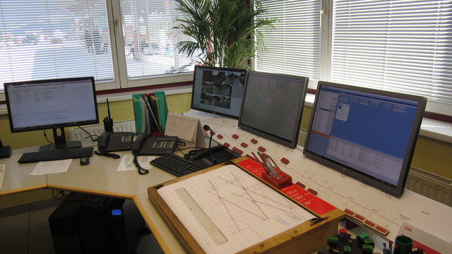 Leitstand des Zugleiters in Murau