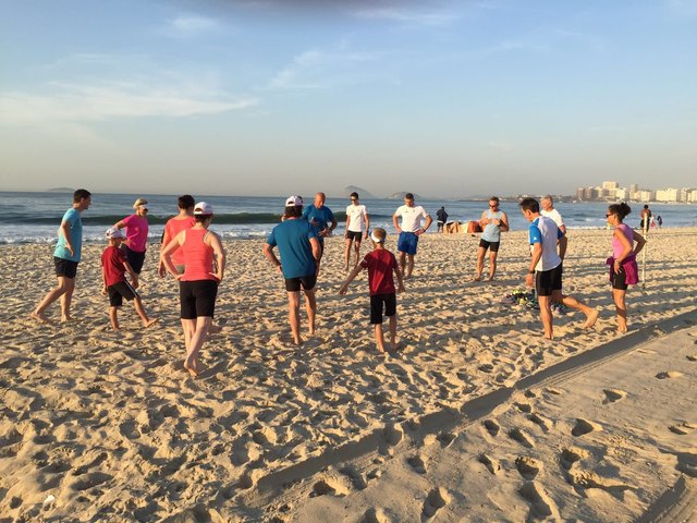 Täglich um 7 Uhr morgens aktiv am Strand der Copacabana. Es gibt Schlimmeres. | Foto: KK
