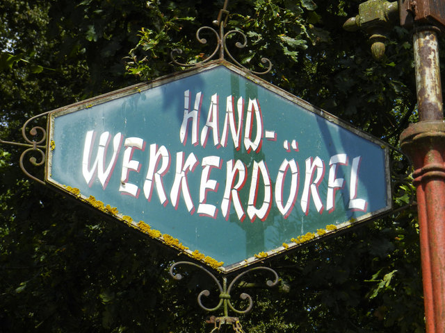 Handwerkerdörfl Schild beim Museumseingang