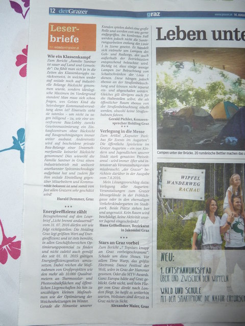 Seite 12 der Grazer-Ausgabe vom 14.8.2016