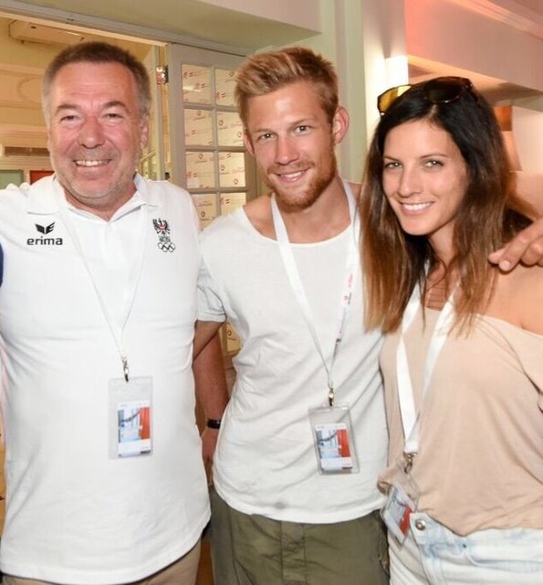 Johann Polczer mit Bernhard Sieber und Julia Dujmovits | Foto: privat