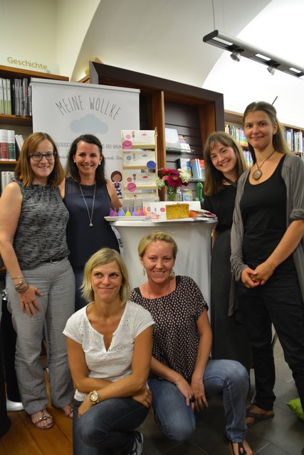 Herta Widhalm, Sabine Fallmann-Hauser, Sarah Michalko, Maria Holl, Raphaela Bachler und Romana Dienstbier beim Frauentalk in Scheibbs.