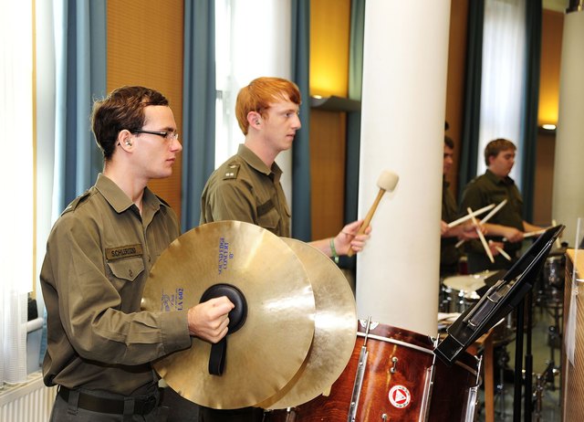 Voll konzentrierte Grundwehrdiener der Militärmusik Niederösterreich bei einer der zahlreichen Proben | Foto: Moeseneder