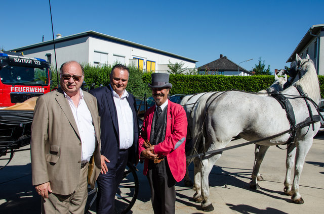 Fiakerbaron Wolfgang Fasching, Minister Hans Peter Doskozil, SPÖ-Sicherheitssprecher Otto Bendl (v.r.). | Foto: Stefan Tögel