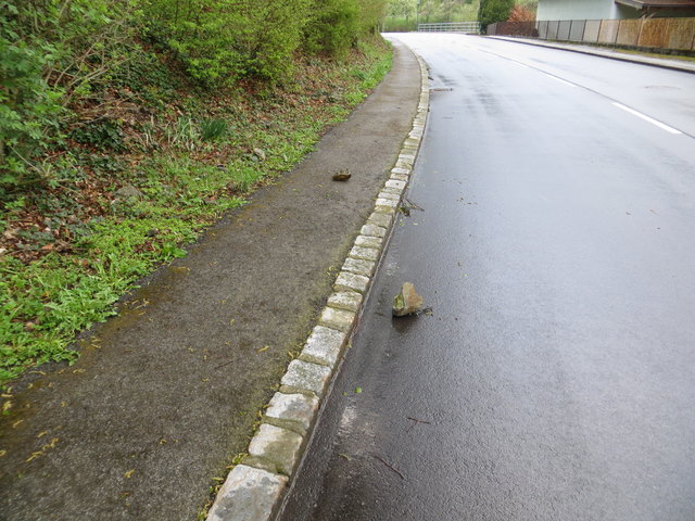 Des Öfteren rollten schon Steine der Ruine bis auf der Straße.