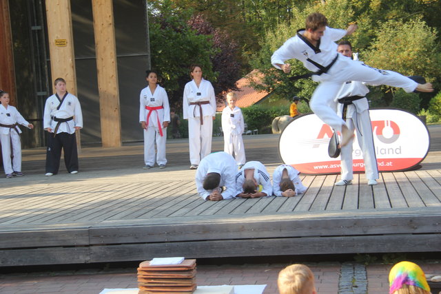Eindrucksvoller Taekwondo-Showblock