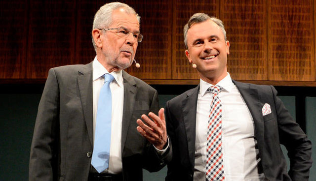 Die Kandidaten Alexander Van der Bellen (l.) und Norbert Hofer.