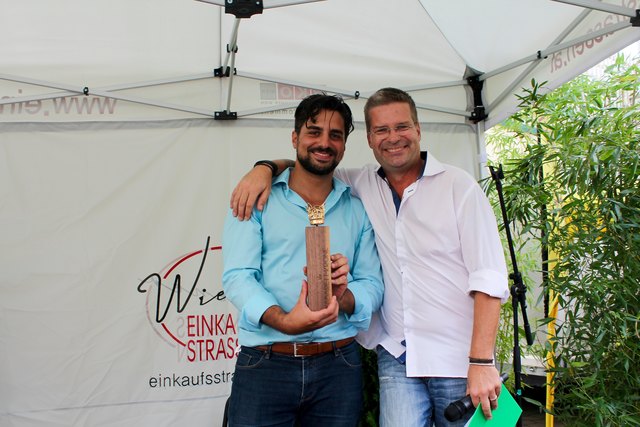 Gerold Rudle mit Sieger Walid Azak