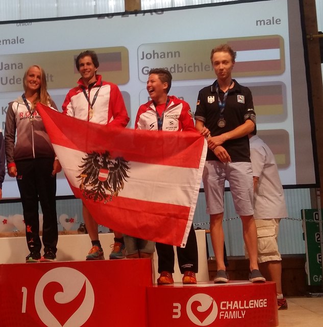 Hans Grundbichler (2.v.l.) krönte sich mit dem EM Titel in Tirol. | Foto: Grundbichler