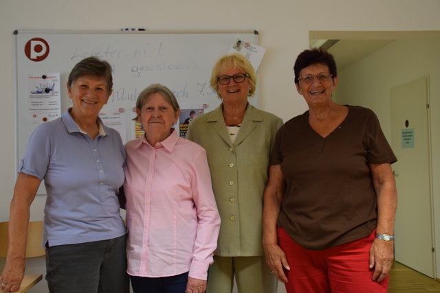 Pensionistenverbands-Vorsitzende der Region: Gerda Schmutterer, Aloisia Zwettler, Traude Eripek und Susanne Passet.