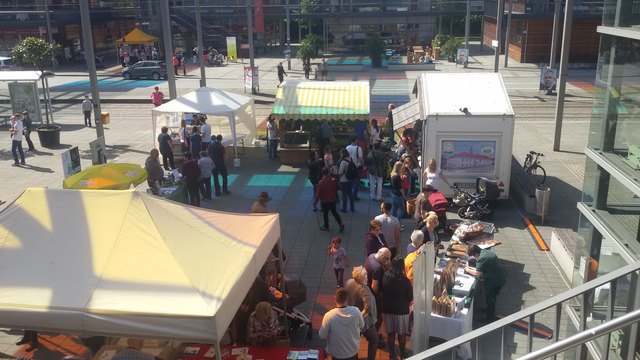 Der erste Bio-Bauernmarkt war ein großer Erfolg.