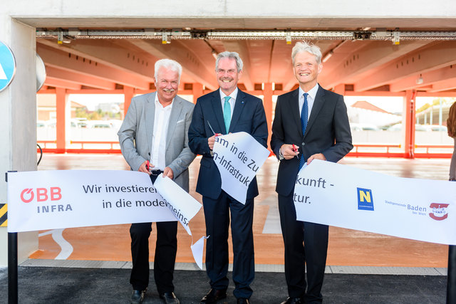 Bürgermeister KommR Kurt Staska, Landesrat Mag. Karl Wilfing, ÖBB Infra Vorstand Franz Bauer