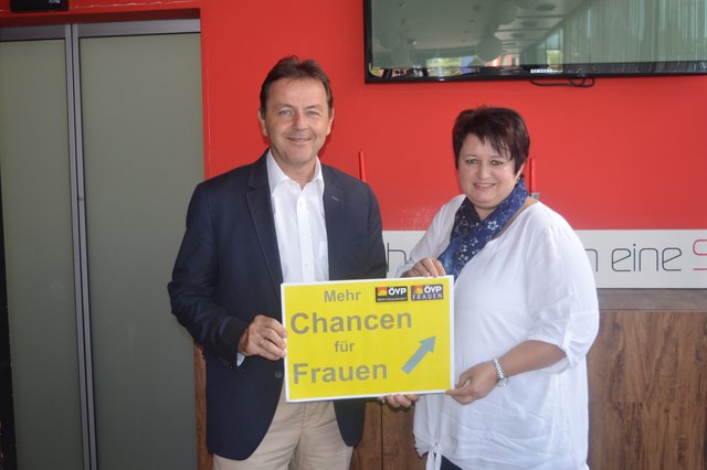 NR DI Nikolaus Berlakovich, Bezirksparteiobmann
Vbgm. Gabriele Hafner, Bezirksleiterin ÖVP-Frauen
