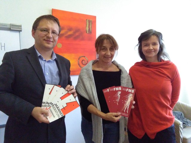 FMB-Leiterin Rosina Schmelzer-Ziringer mit den beiden Juristen Christian Neuhold und Rosina Schmelzer-Ziringer, die am 22. September zum Thema einvernehmliche Scheidung informieren.