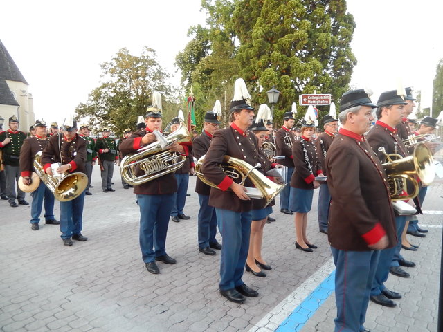 die Stadtmusik beim Aufspielen im September 2015