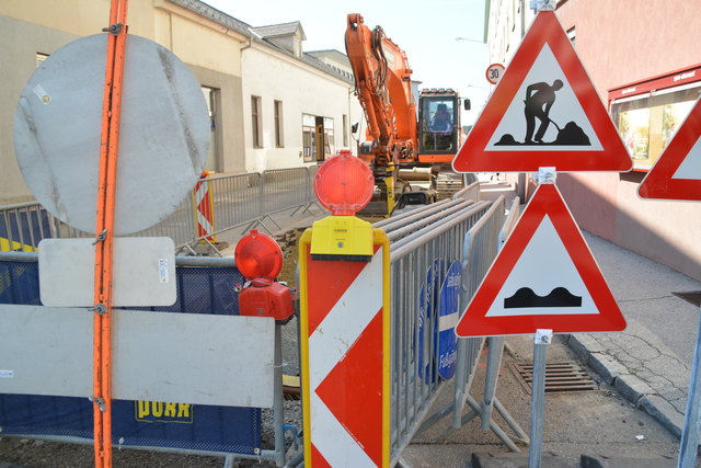 Aufgrund der Baustelle in der Evang. Kirchengasse kommt es nächste Woche zu weiteren Einschränkungen im Verkehr.