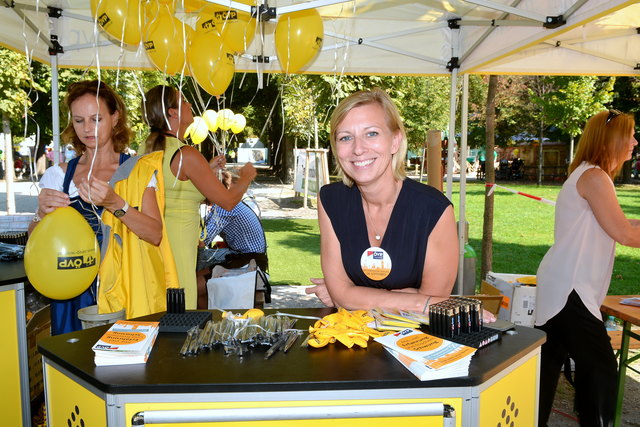 ÖVP Bezirksobfrau Sabine Schwarz war zu Gast auf dem Erntedankfest.