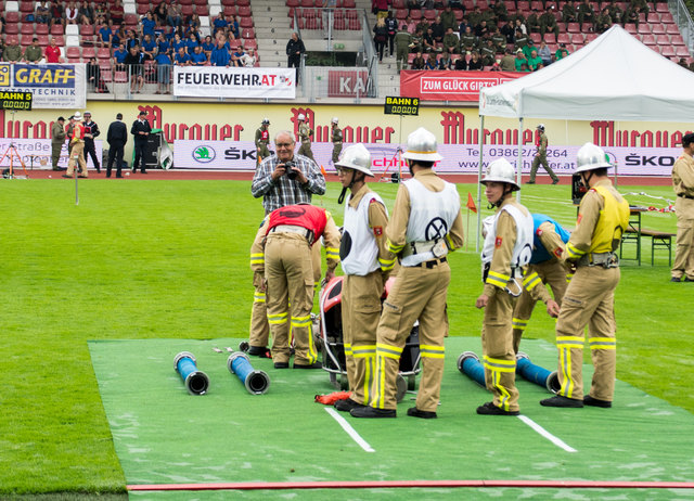 Das Gerät wurde zusammengeräumt danach startet der Leistungsbewerb.