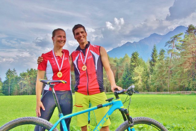 Lucy Mair und Bernhard Kogler, die frisch gebackenen Tiroler Meister