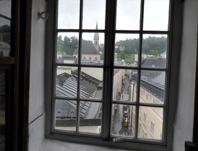 Blick aus dem Fenster des Salzburger Rathaus