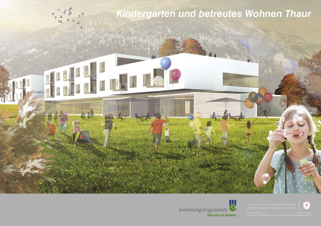 Das Projekt neuer Kindergarten und betreutes Wohnen in der Vigilgasse wurde vergangenes Jahr beschlossen, die Umsetzung ist aber in Frage gestellt. | Foto: Grafik: WE