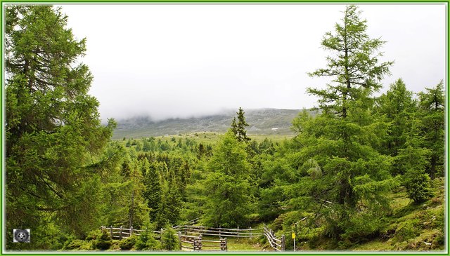 Im Nebel eingehüllt, der Zirbitzkogel.