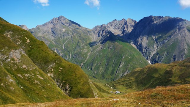 noch ein Blick auf unseren gestrigen Gipfel, den Wurmaulspitz