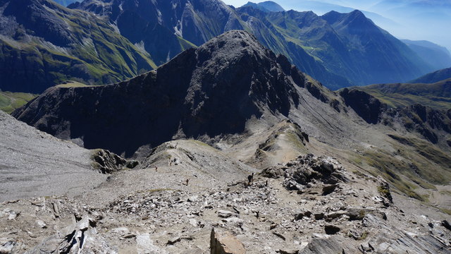 Blick zurück zum Anstieg