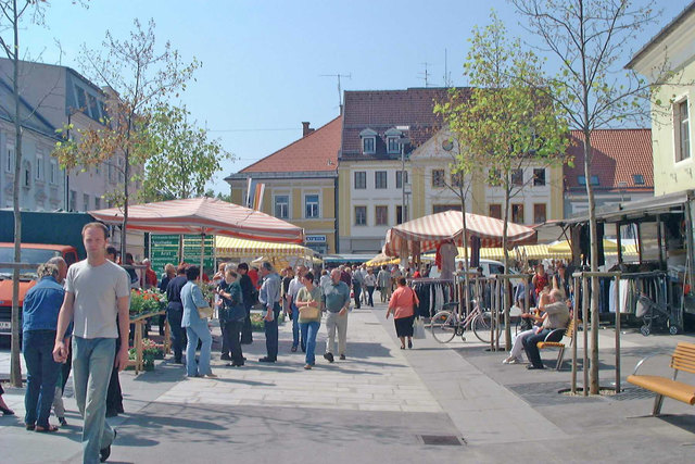 Mittwoch ist Markttag am Hauptplatz in Völkermarkt