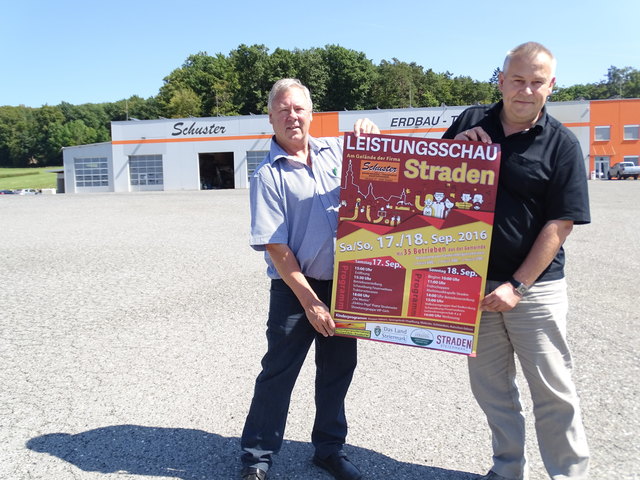 Laden zur Leistungsschau Straden ein: Bürgermeister Gerhard Konrad (l.) und Unternehmer Gerald Schuster.