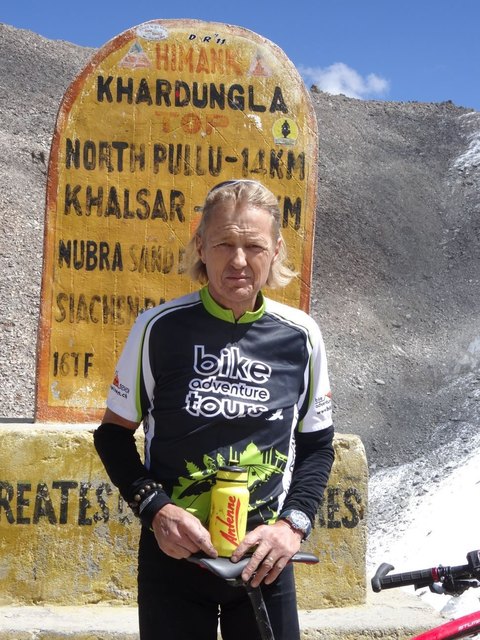 Jo Kraber am Kardung La im Nordwesten Indiens.