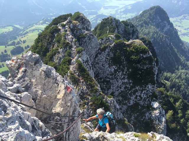 Auf dem Klettersteig zum Hechlstein 1814 m