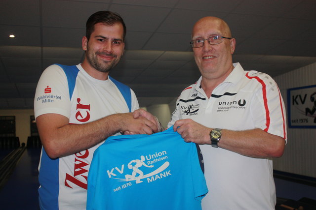 Neuzugang Dvorak Patrick und Sportwart Rabl Harald