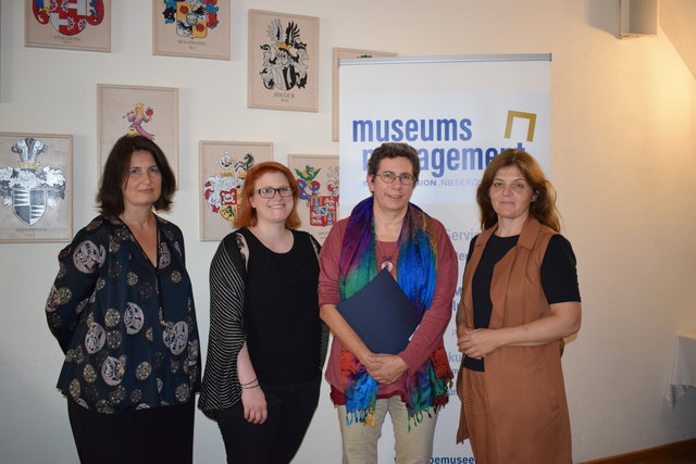 v.l.n.r.: Helga Steinacher, Wencke Maderbacher, Mag.a Friederike Kaltenbrunner, Mag.a Ulrike Vitovec | Foto: Museumsmanagement NÖ