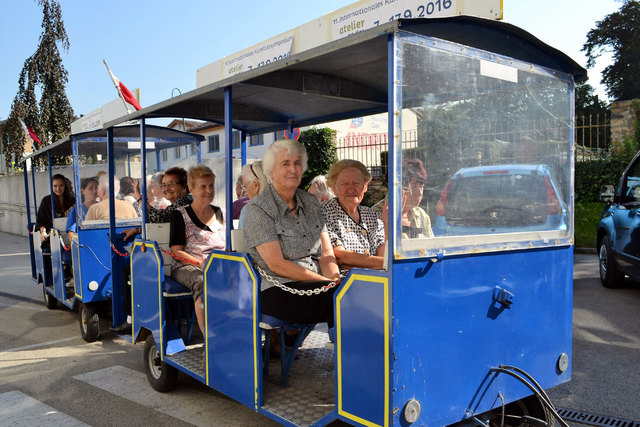 Während der Stadtrundfahrt erkunden die Bewohner Pöchlarns schönste Plätze.