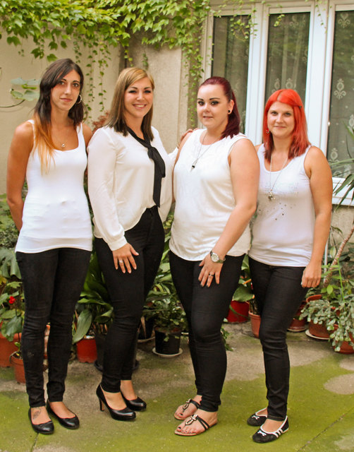 Nadine und ihr junges Team