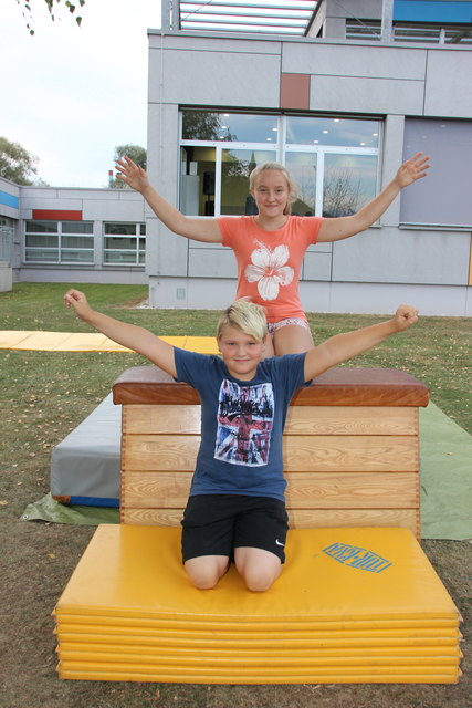Auch Anna aus Moschendorf und Simon aus Güssing hatten Spaß am Parcour